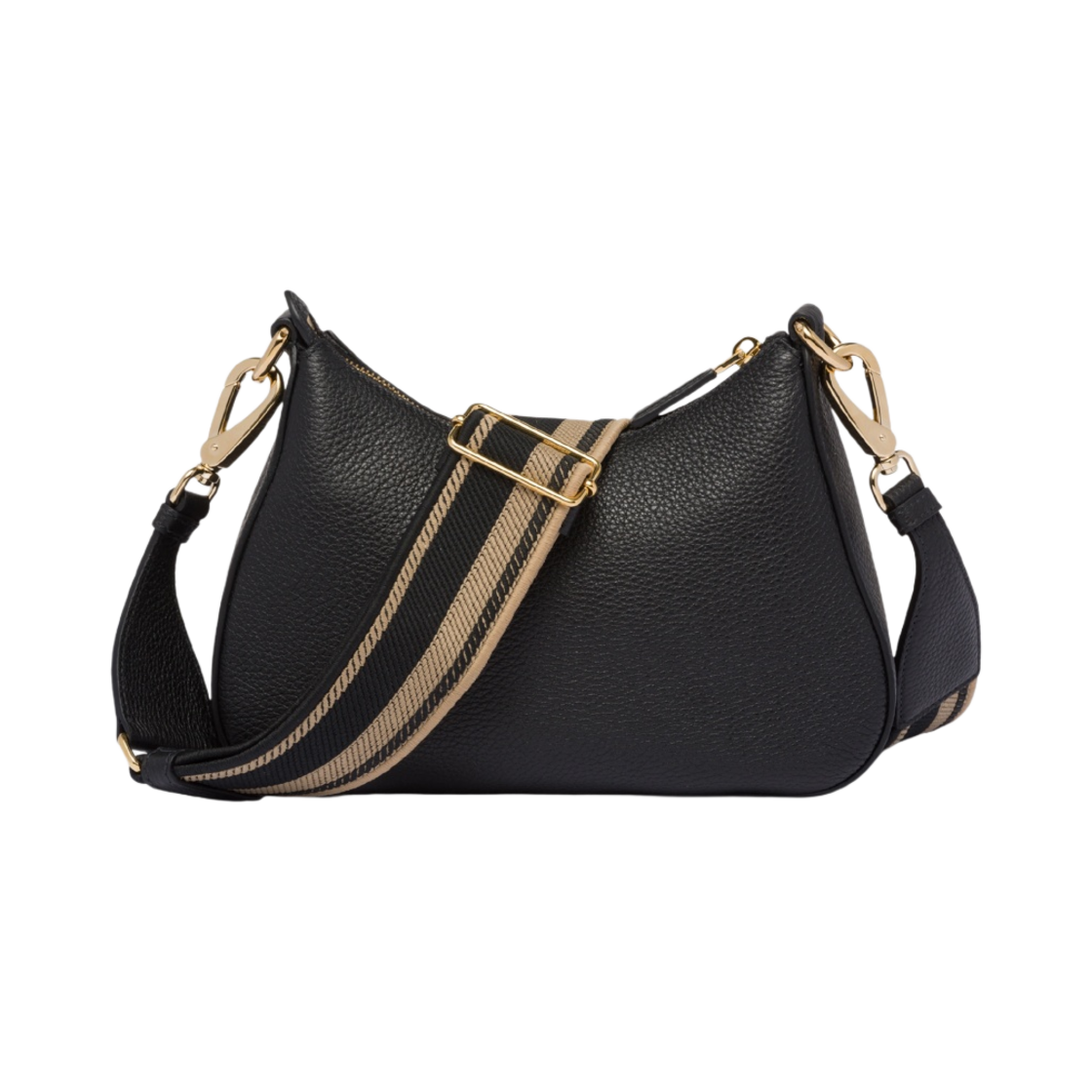 프라다 레더 우븐 테이프 숄더백 블랙(Prada Leather Woven Tape Shoulder Bag Black) - 3