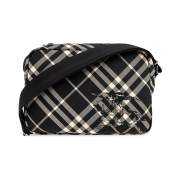 Burberry EKD Applique Checked Crossbody Bag Black