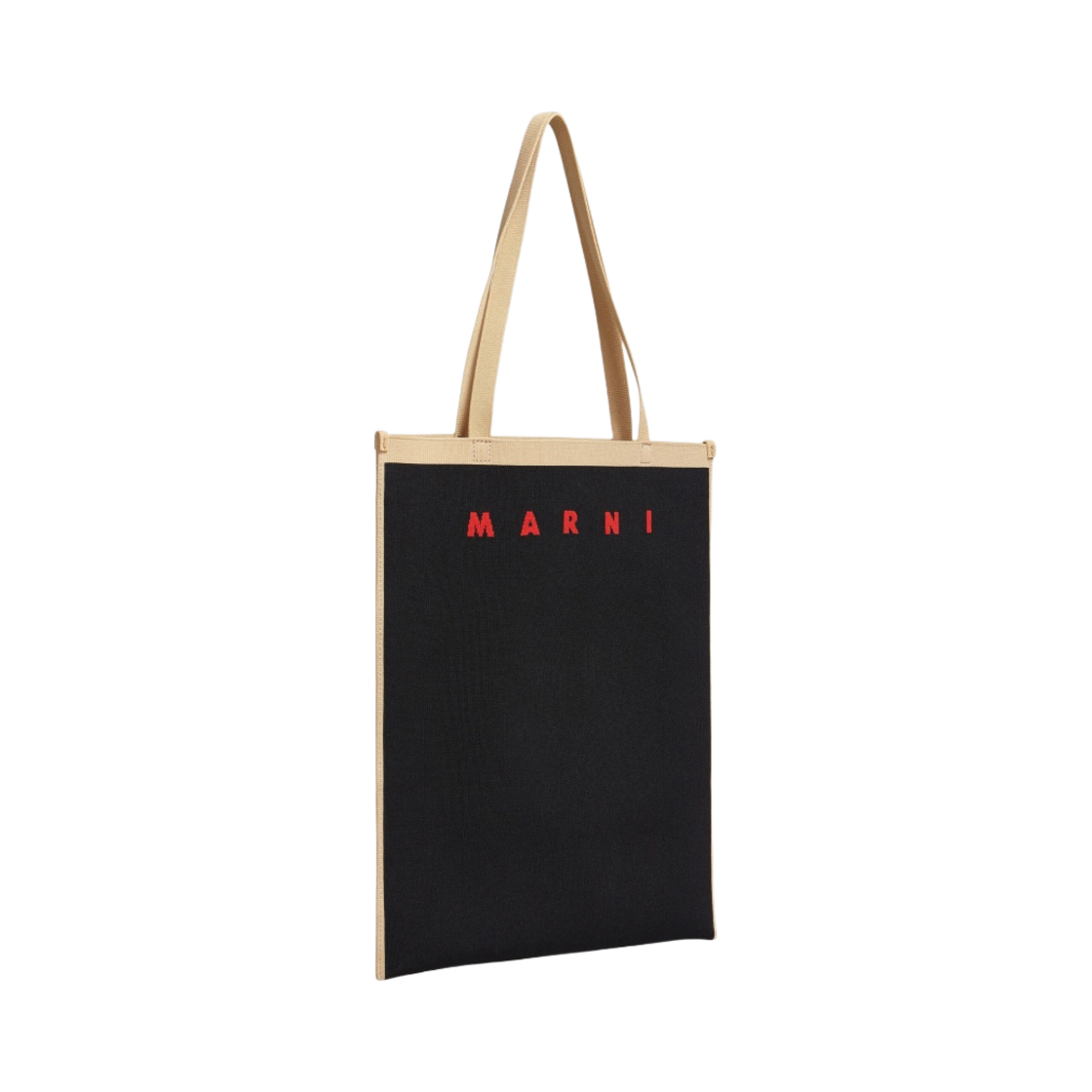 마르니 자카드 토트백 블랙 베이지(Marni Jacquard Tote Bag Black Beige) - 2