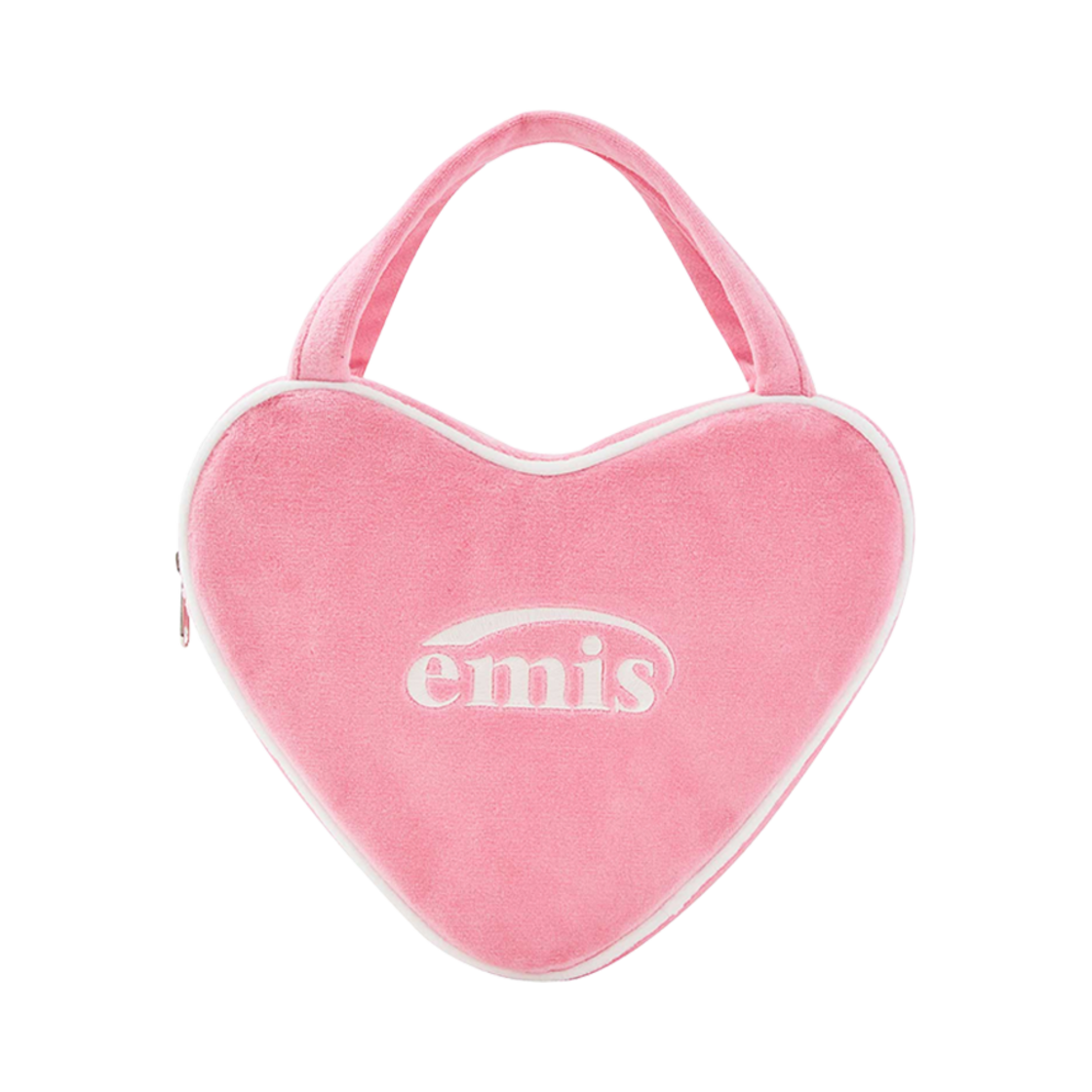 이미스 벨루어 하트 토트백 핑크(Emis Velour Heart Tote Bag Pink)
