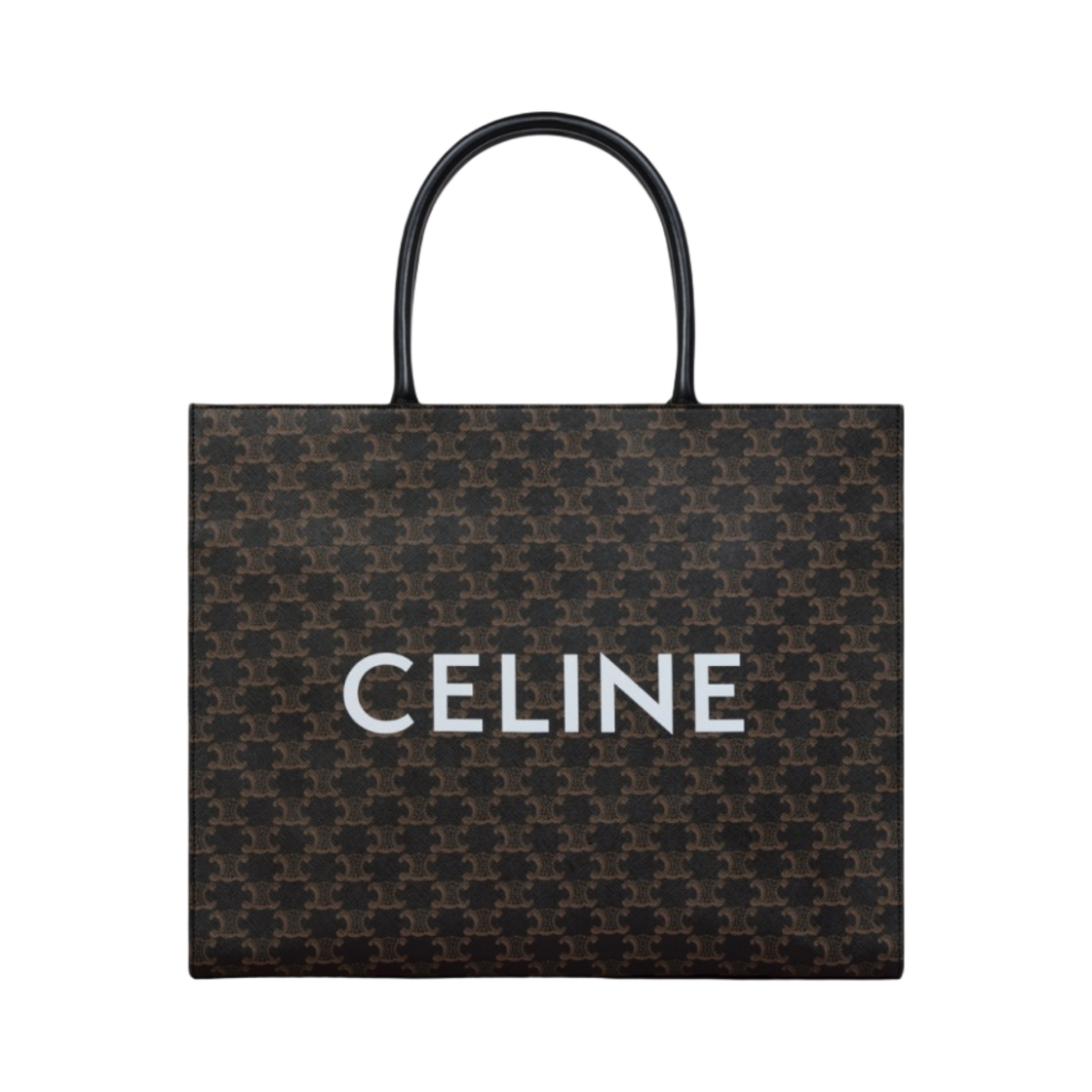 셀린느 프린트 트리옹프 캔버스 호리존탈 카바스 블랙(Celine Horizontal Cabas in Triomphe Canvas with Celine Print Black) - 1