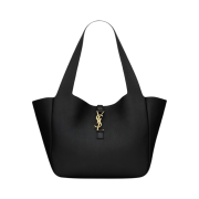 Saint Laurent Bea Tote In Grained Leather Black