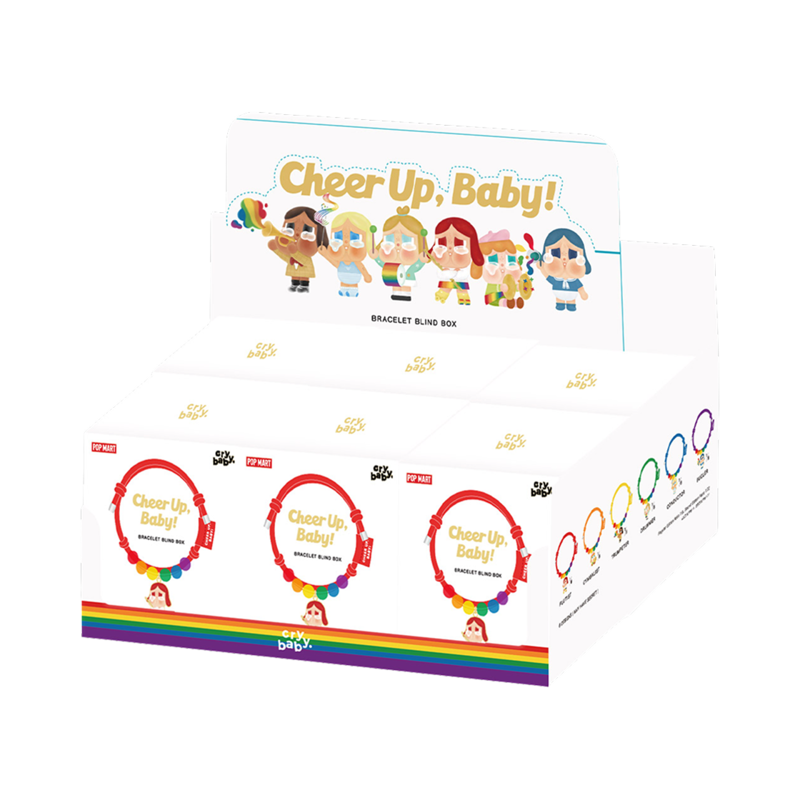 팝마트 크라이베이비 치얼 업, 베이비! 시리즈 팔찌 미개봉 랜덤박스 (6개입)