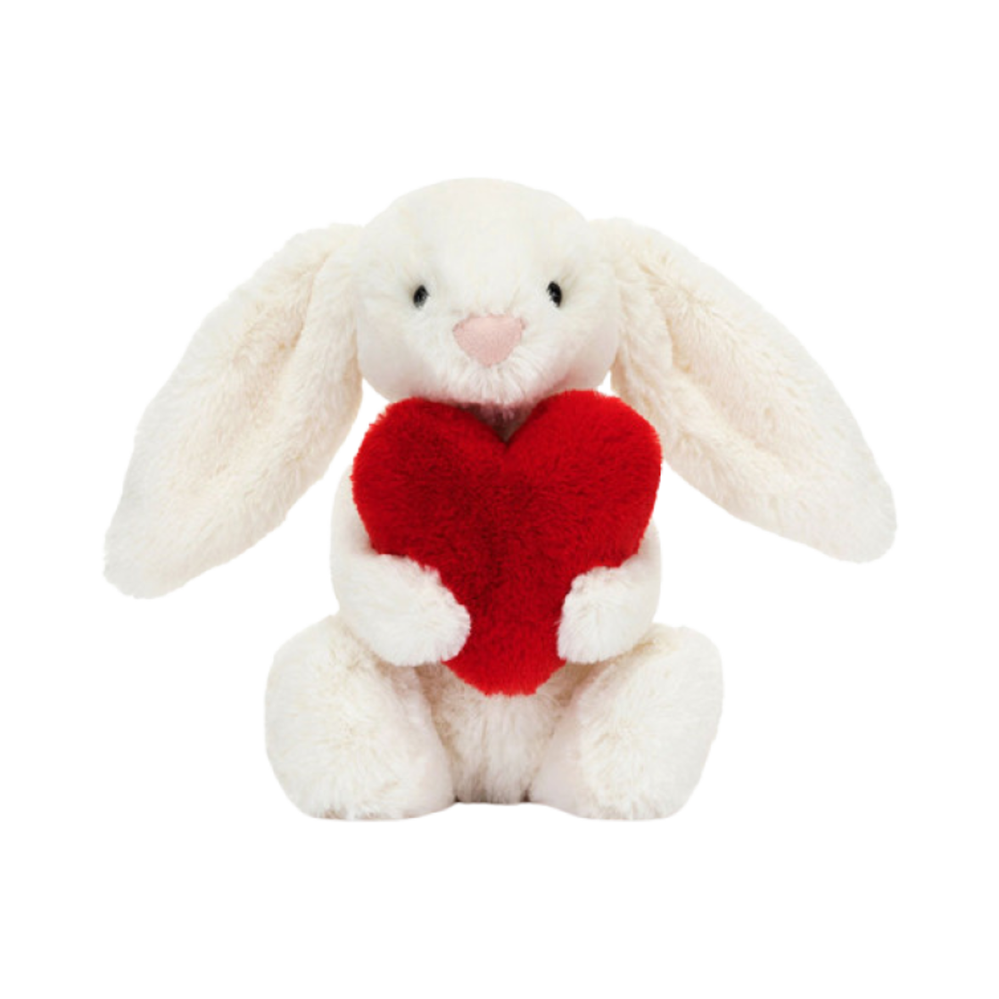 BB6LOVE Jellycat Bashful Red Love Heart Bunny Small Cream