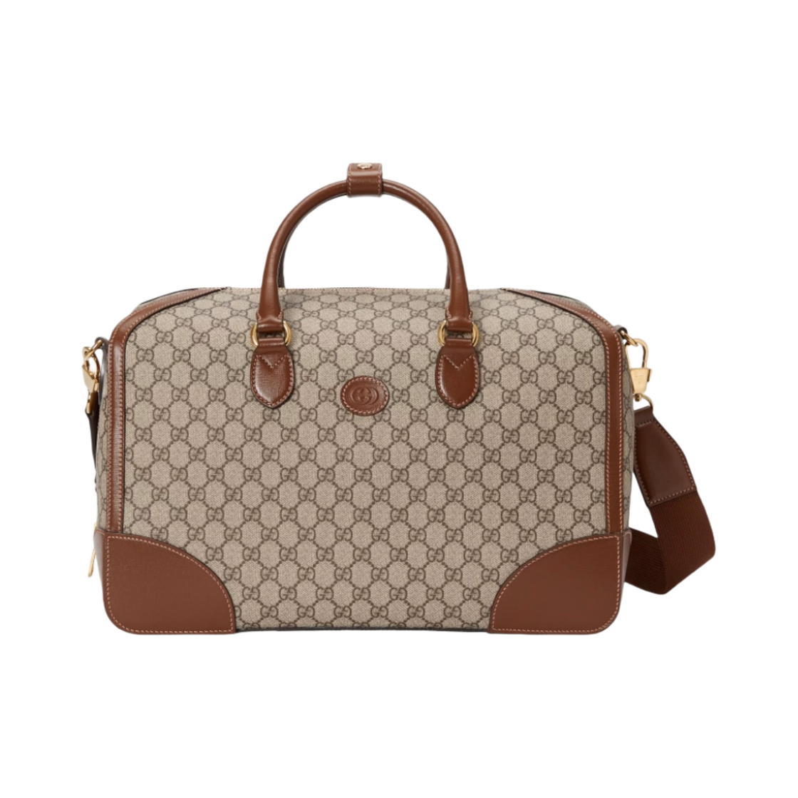 구찌 더플백 인터로킹 G 베이지 에보니 GG 슈프림(Gucci Duffle Bag with Interlocking G Beige Ebony GG Supreme) - 1