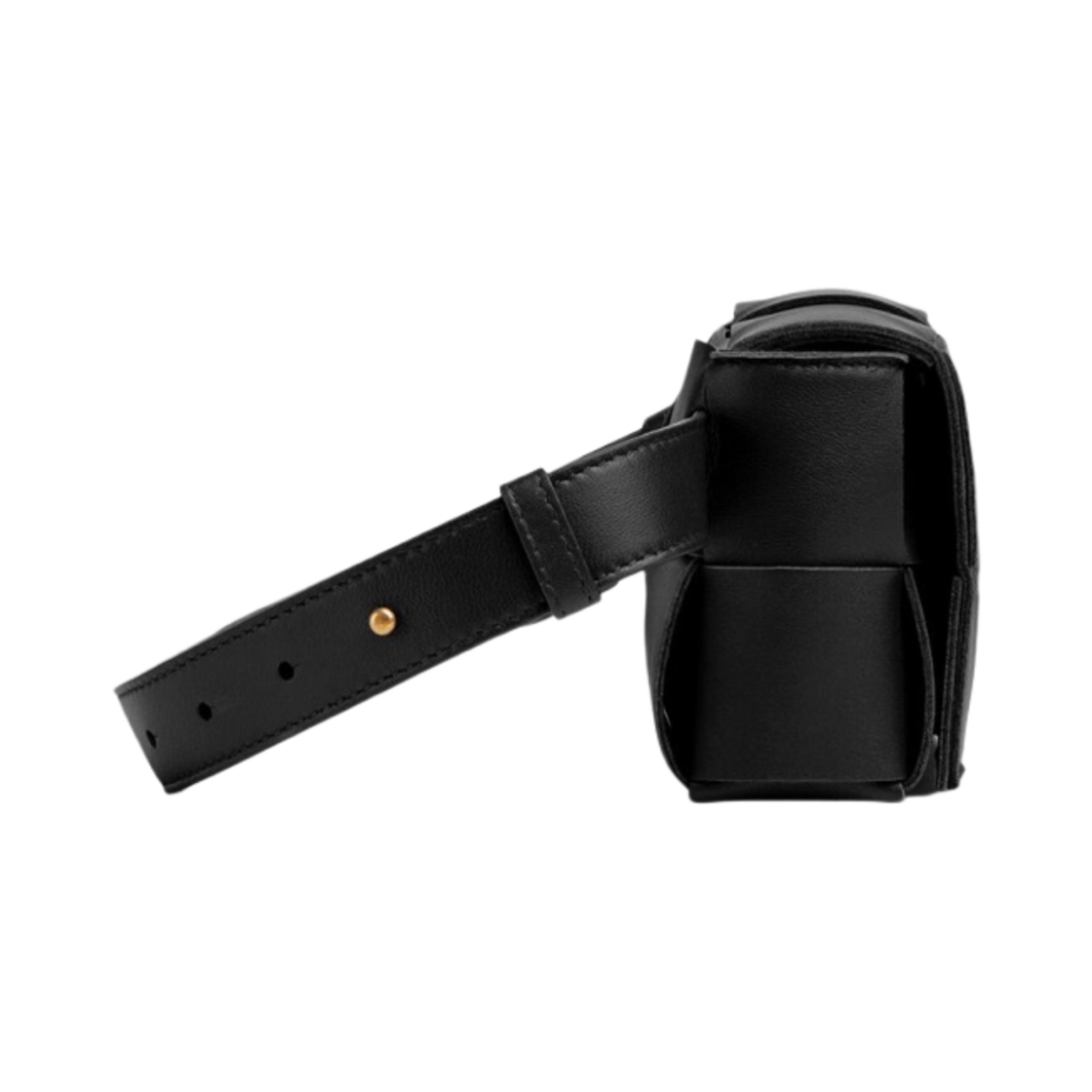 보테가 베네타 미니 램스킨 레더 벨트 카세트백 블랙(Bottega Veneta Mini Lambskin Leather Belt Cassette Black) - 2