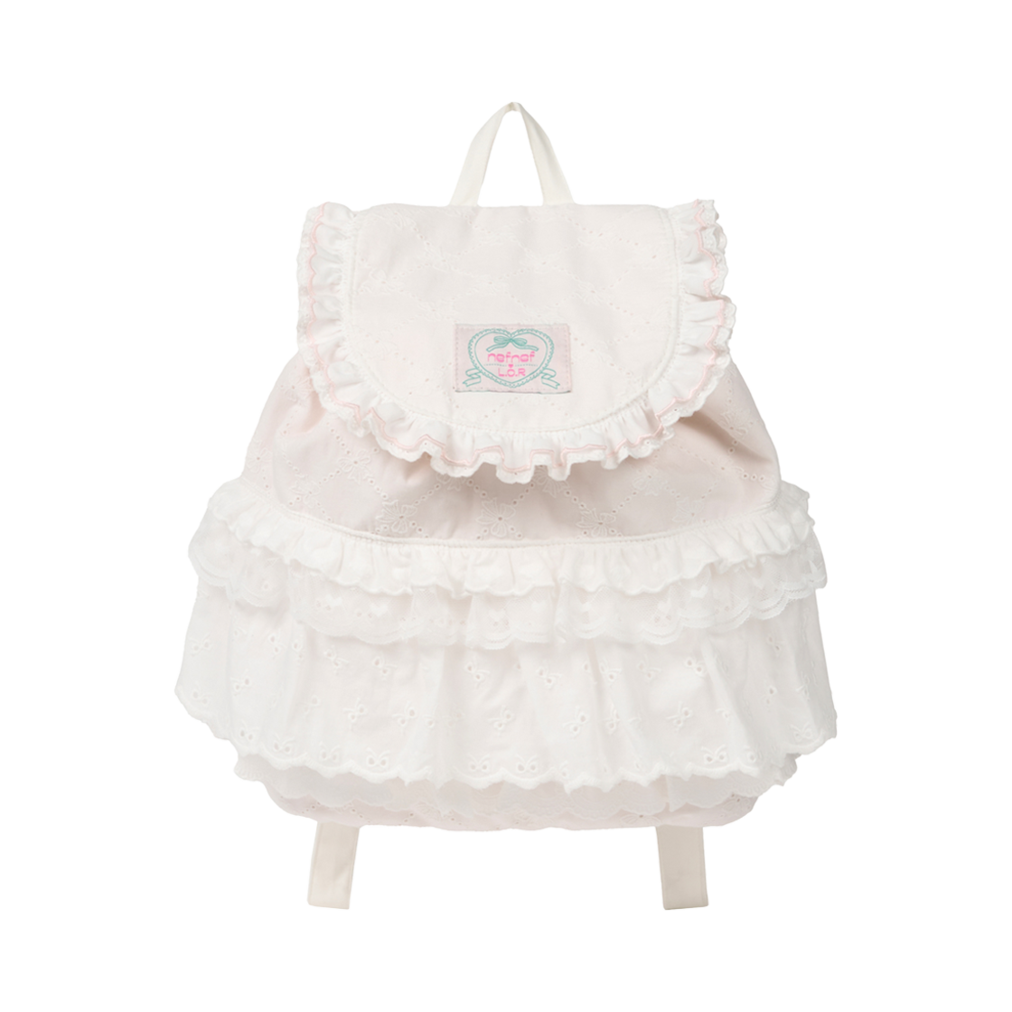 네프네프 레이스 백팩 화이트(NEFNEF Lace Backpack White)