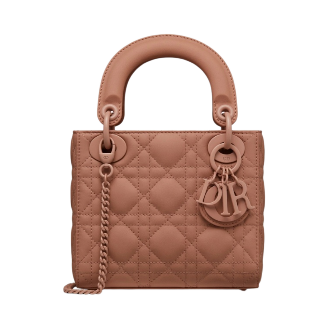 디올 미니 레이디백 울트라 매트 까나쥬 카프스킨 블러쉬(Dior Mini Lady Bag Ultramatte Cannage Calfskin Blush) - 1