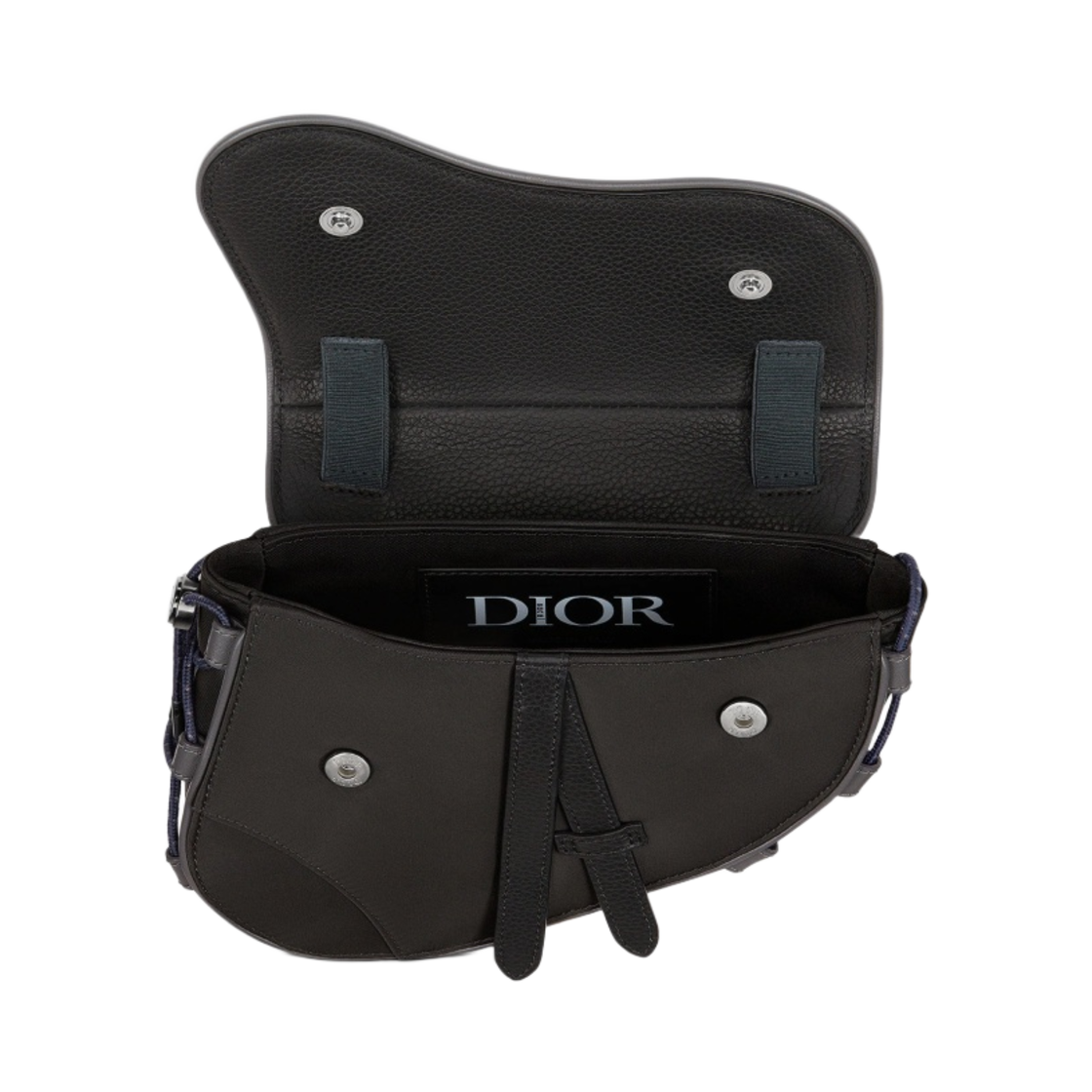 디올 x 사카이 미니 새들백 블랙(Dior x Sacai Mini Saddle Bag Black) - 2