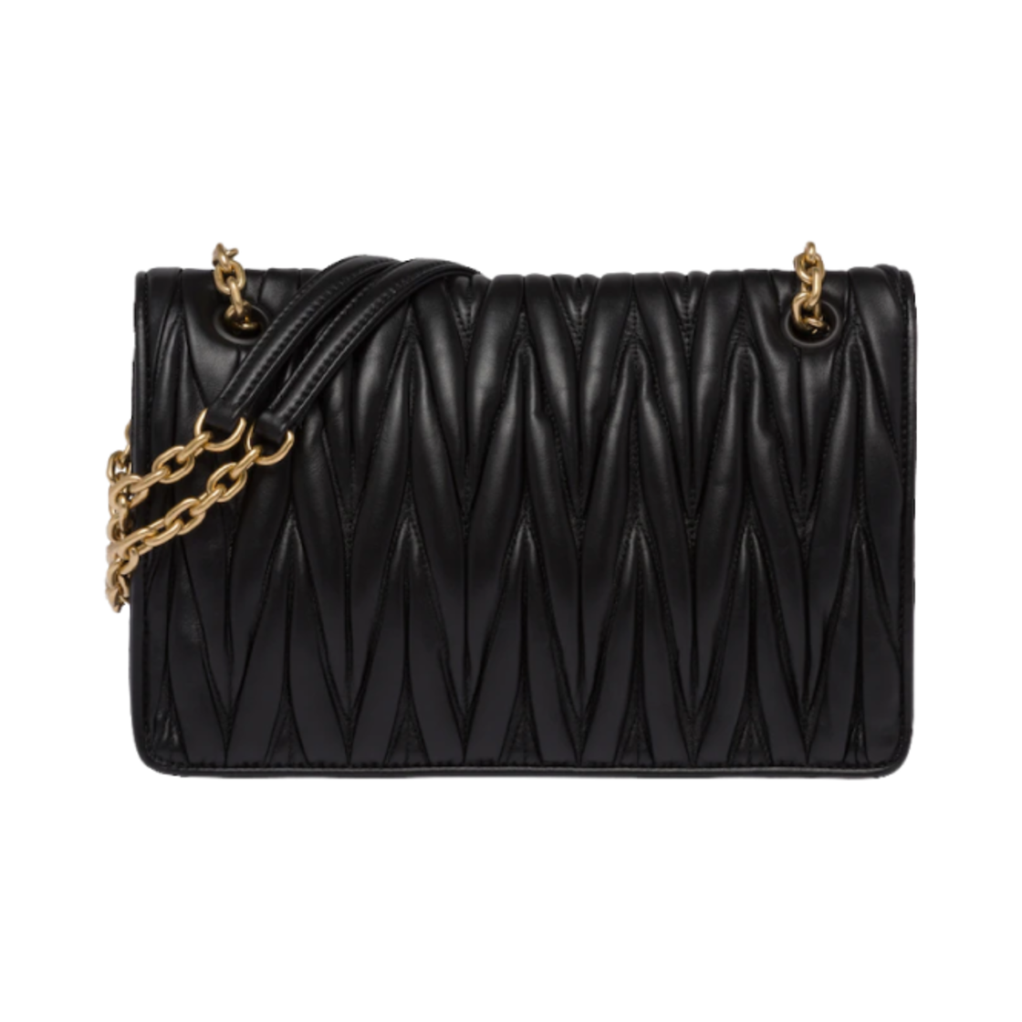 미우 미우 마틀라세 나파 레더 백 블랙(Miu Miu Matelasse Nappa Leather Bag Black) - 3
