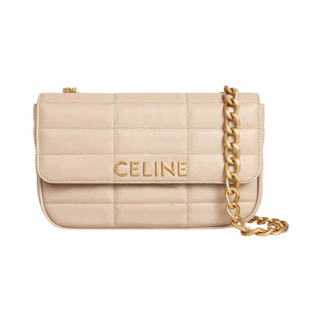 셀린느 체인 숄더백 마틀라세 모노크롬 퀼티드 고트스킨 누드(Celine Chain Shoulder Bag Matelasse Monochrome in Quilted Goatskin Nude) - 1