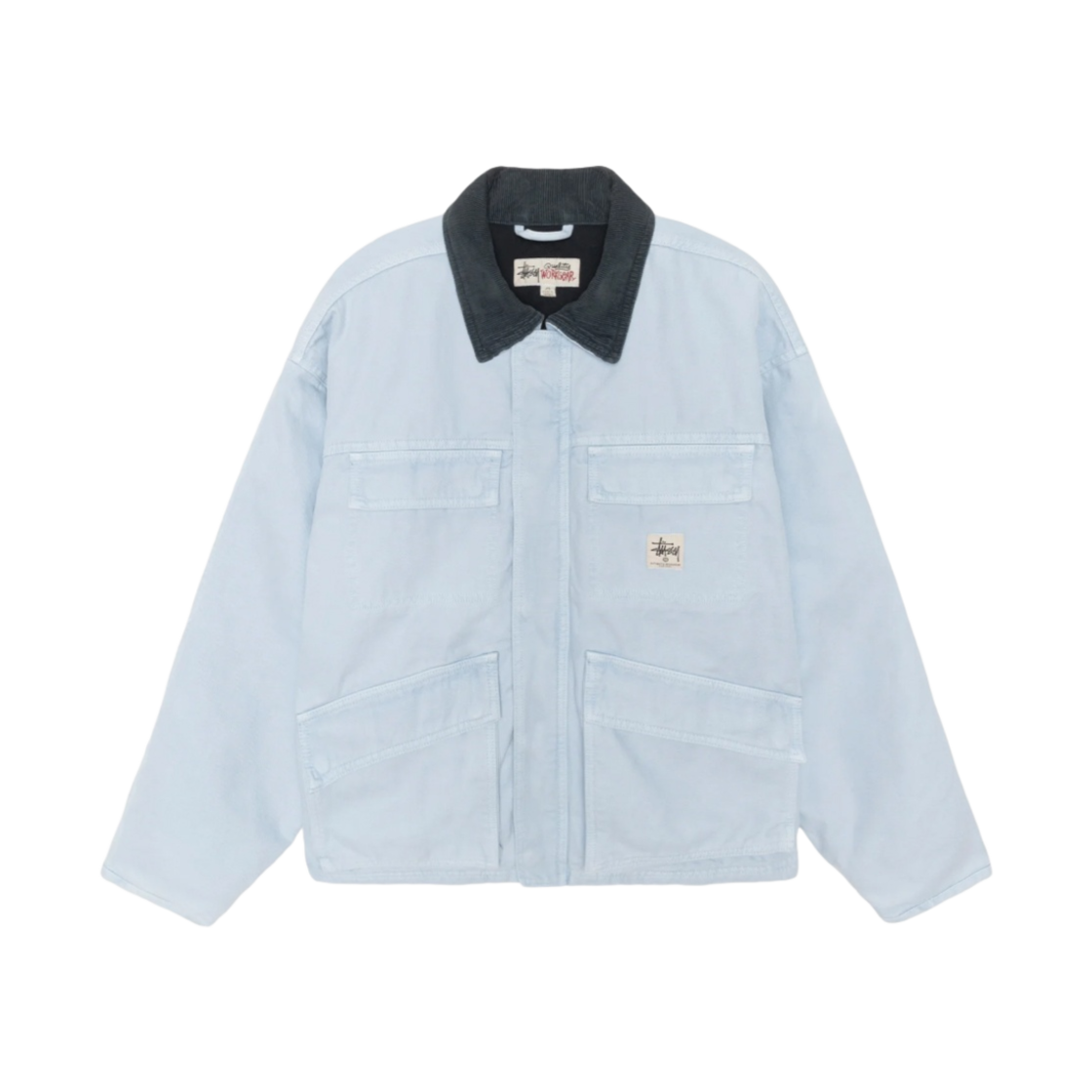 스투시 워시드 캔버스 샵 자켓 라이트 블루(Stussy Washed Canvas Shop Jacket Light Blue)