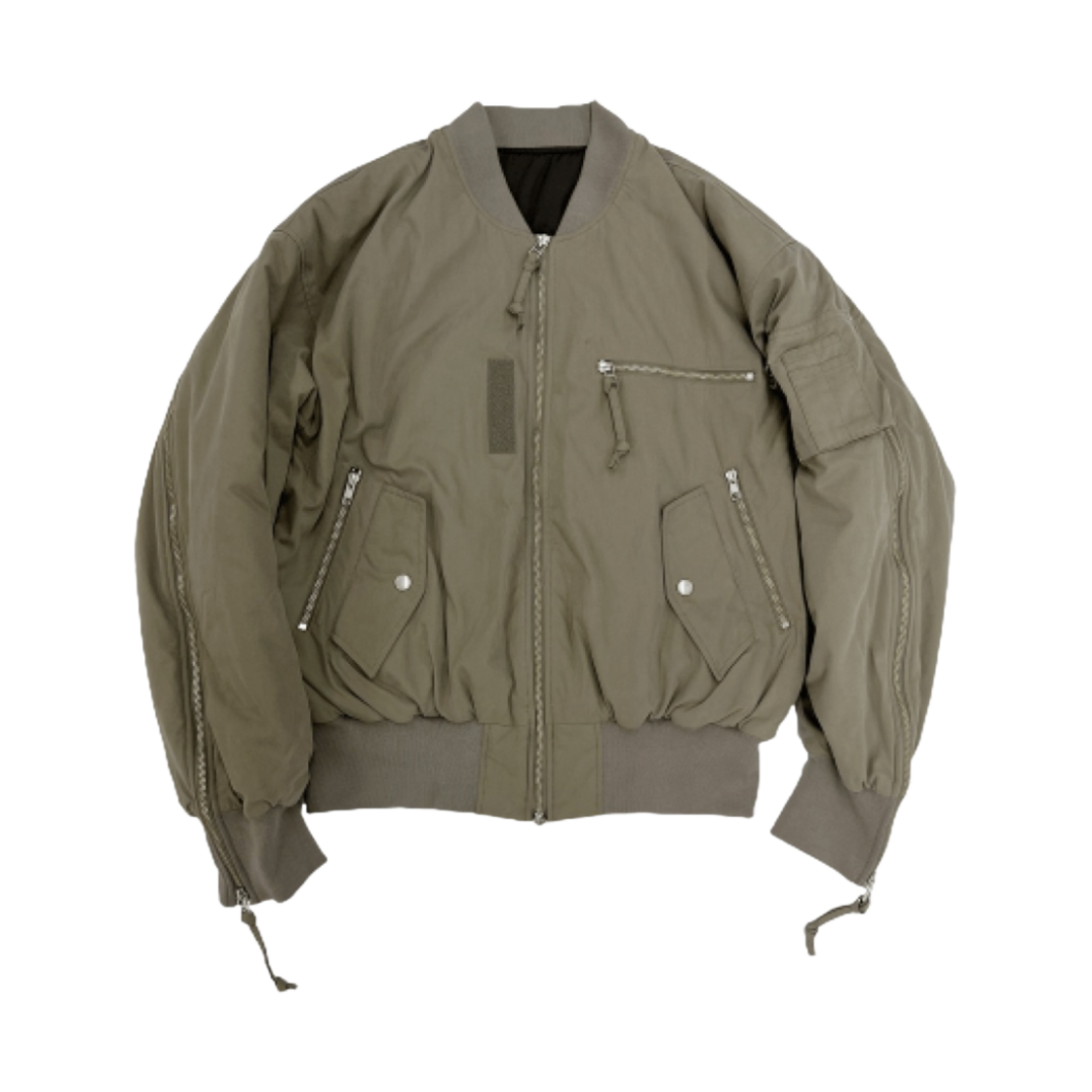 - Grailz Multi Zipper Bomber Jacket Taupe