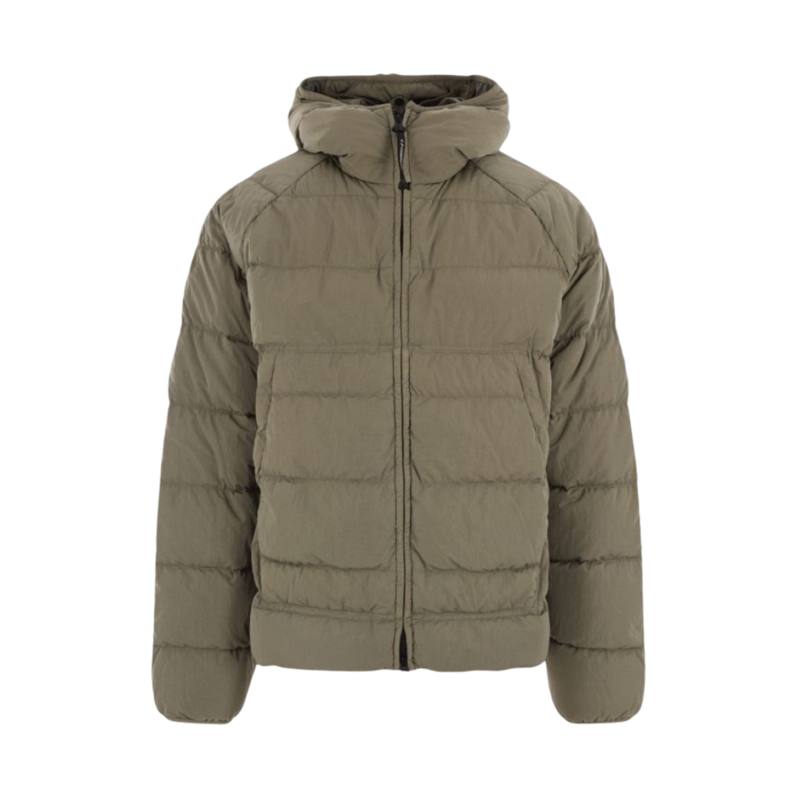 15CMOW027A006369G335 C.P. Company Eco-Chrome R Hooded Down Goggle Jacket Silver Sage Brown - 23FW