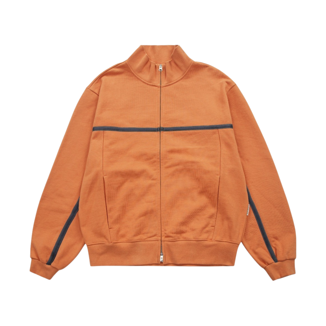 더바이닐하우스 라인 풀 집업 스웨트셔츠 오렌지
