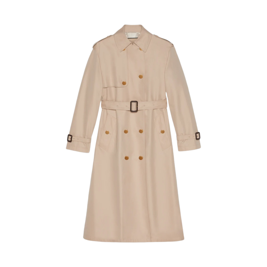 735158-Z8BFA-1037 (W) Gucci Garbadine Trench Coat Grey