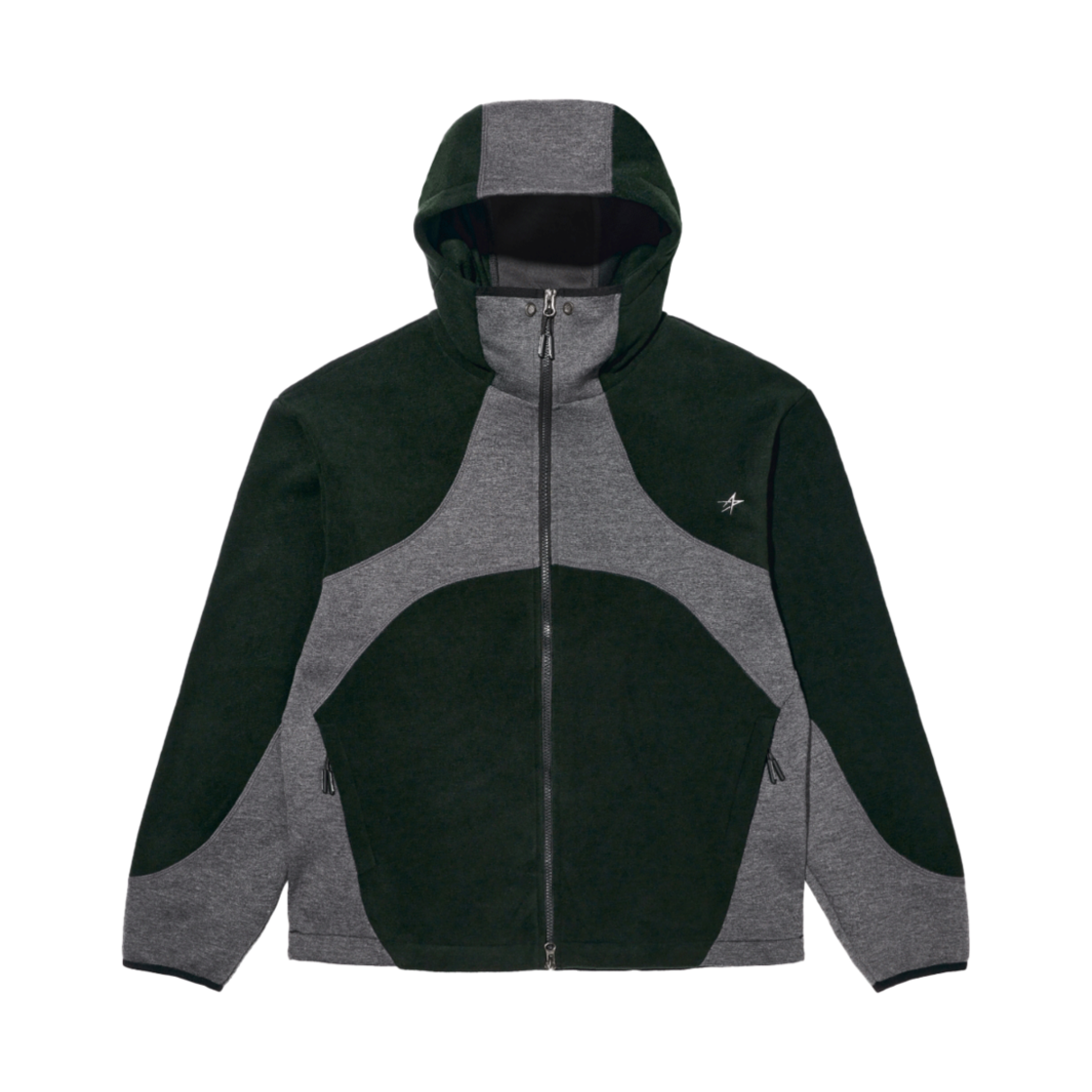 록히드마틴 블로킹 폴라텍 후드 풀 집 블랙