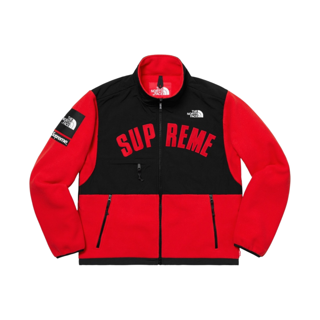 슈프림 x 노스페이스 아크로고 디날리 플리스 자켓 레드 - 19SS