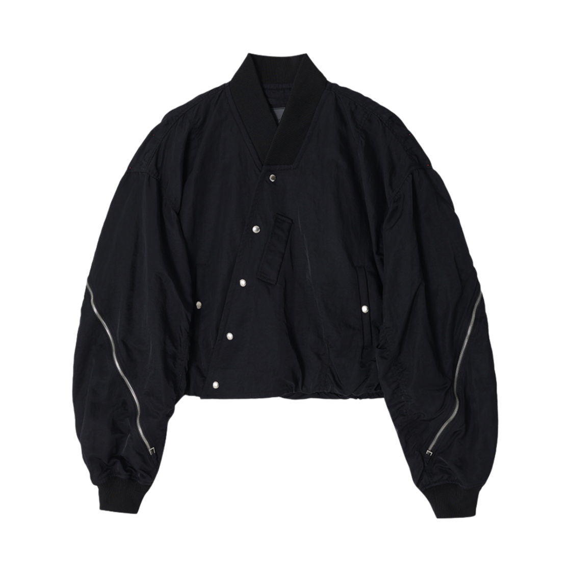 SH2JP701BK Songzio Collection Bias Cut Crop Ma-1 Black