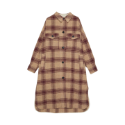 (W) Isabel Marant Manteau Fontiali Coat Burgundy - 21FW
