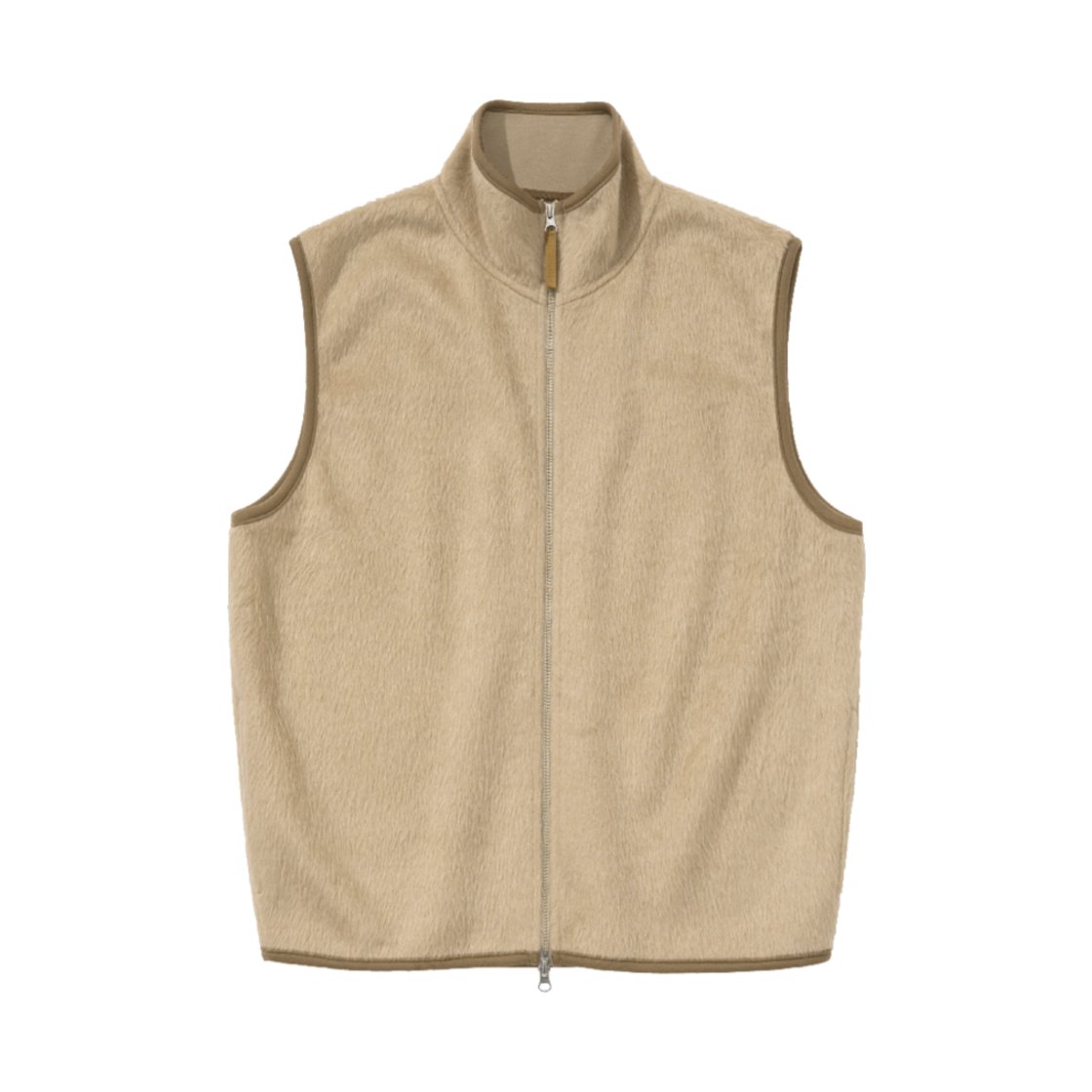 LABW24C014 LAB TWELVE Everyday Knitted Wool Vest Zip-up Beige