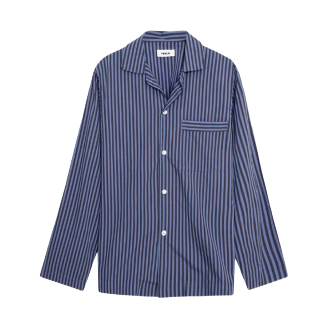 테클라 포플린 슬립웨어 롱슬리브 셔츠 베르누이 스트라이프(Tekla Poplin Sleepwear Long Sleeved Shirt Verneuil Stripes)