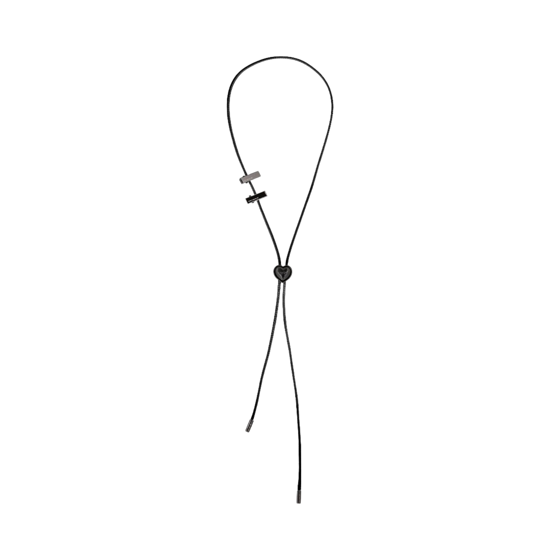no483bb Sentiments No.483 Heart Code Lock Necklace Black/Black