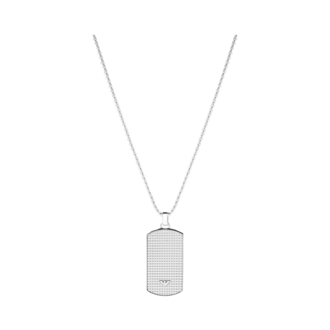 엠포리오 아르마니 스테인리스 스틸 도그 태그 네클리스 실버
