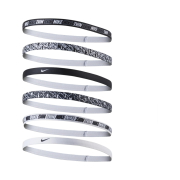 Nike Printed Headband Multi Color Black White (6 Pack)
