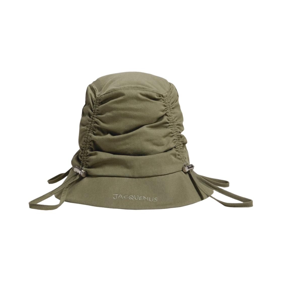 자크뮈스 르 밥 라코스 드로우스트링 버킷햇 카키(Jacquemus Le Bob Lacos Drawstring Bucket Hat Khaki) - 1