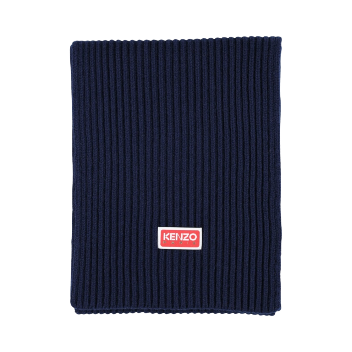 겐조 태그 울 스카프 네이비(Kenzo Tag Wool Scarf Midnight Blue)