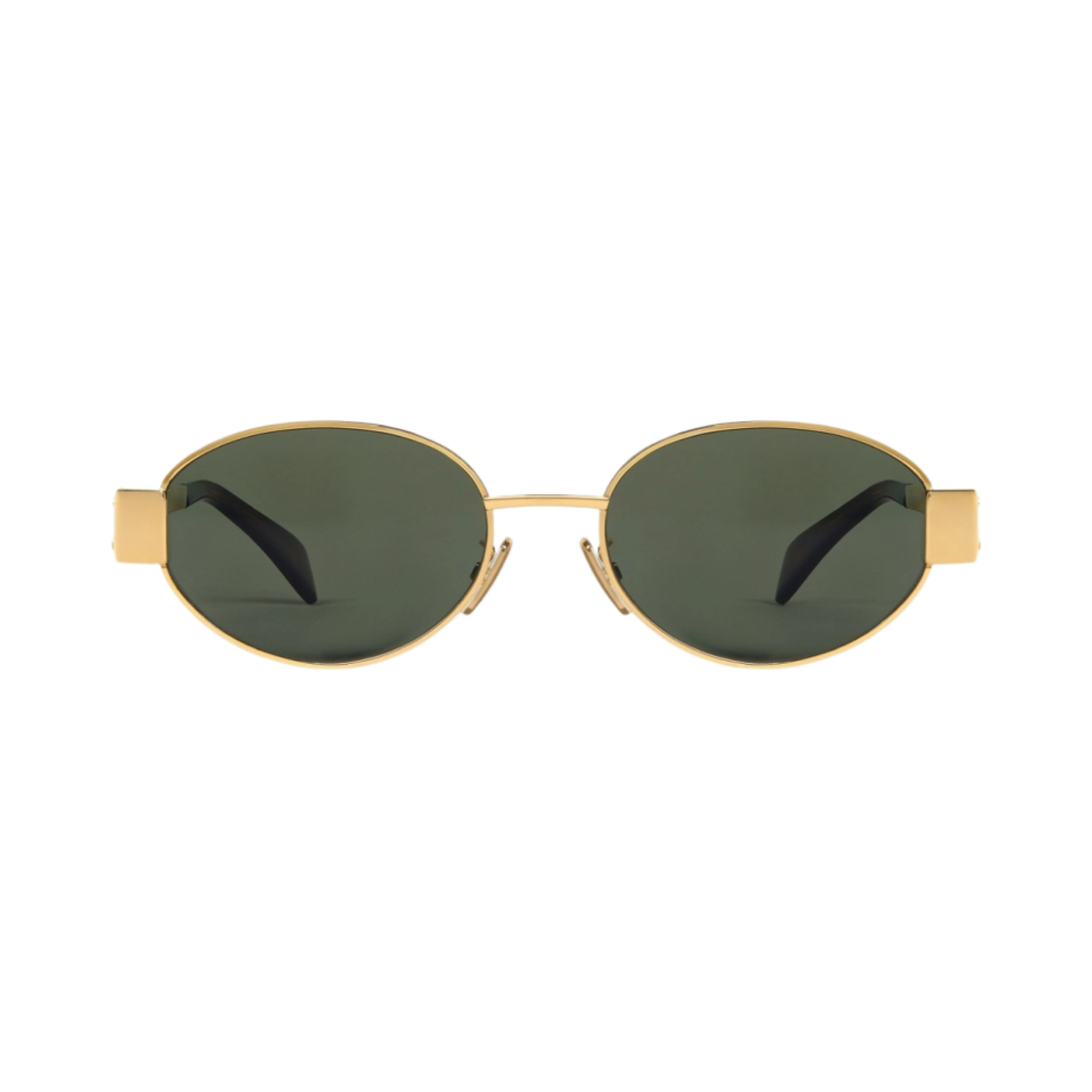 (W) 셀린느 트리옹프 메탈 01 메탈 선글라스 골드 그린((W) Celine Triomphe Metal 01 Sunglasses in Metal Gold Green)