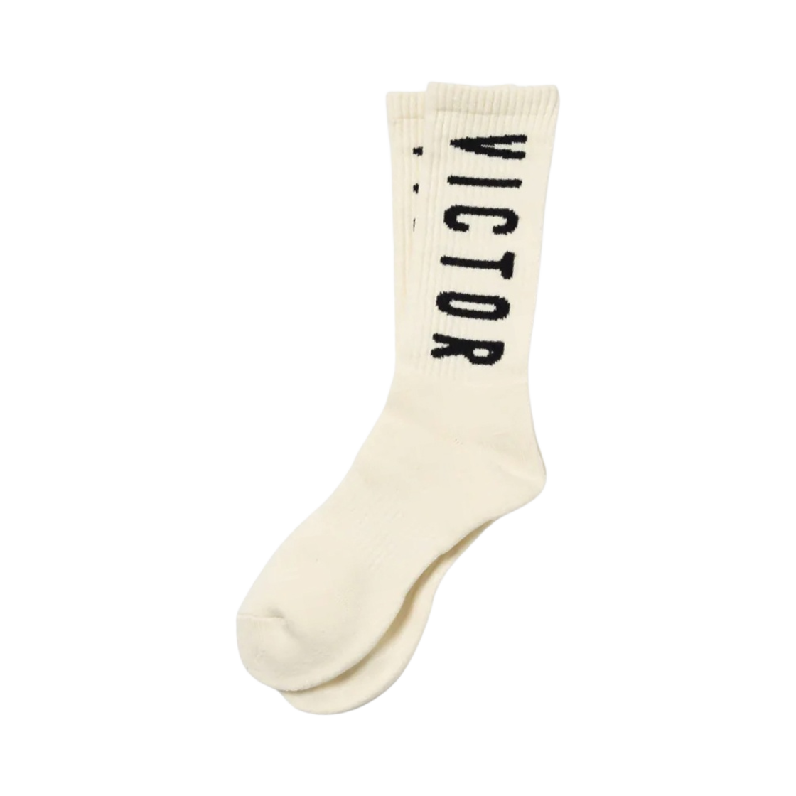 빅터 빅터 로고 삭스 화이트(Victor Victor Logo Socks White)