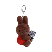 Many a Little Miffy With A Flower Key Ring 8cm Brown