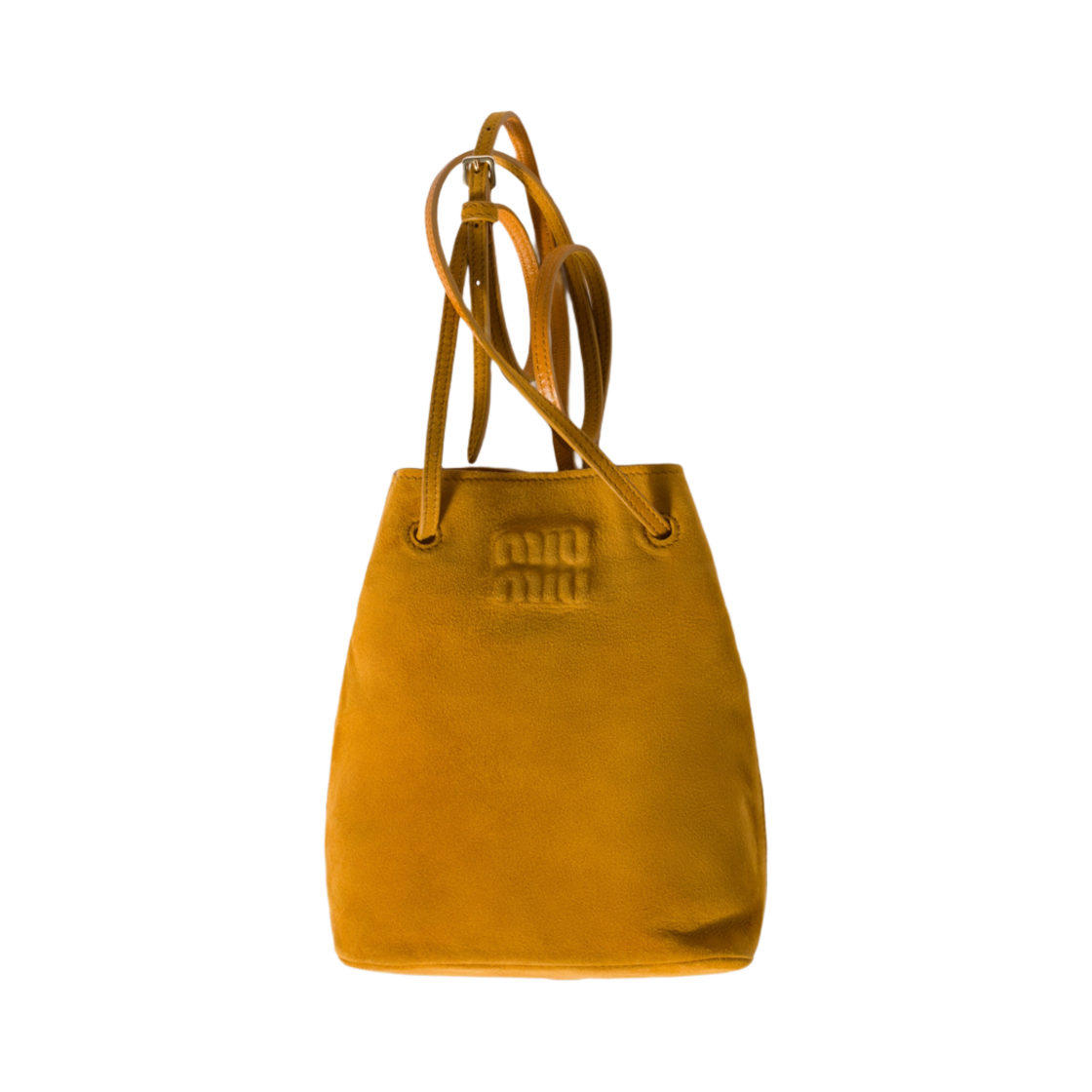 5NF460-ACSS-F0R55 Miu Miu Suede Pouch Whiskey