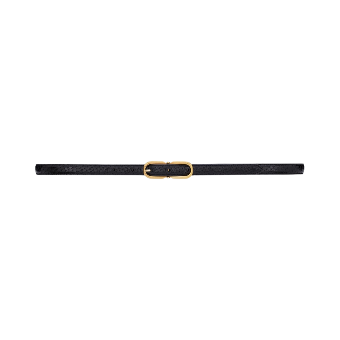 생로랑 알롱기 버클 씬 벨트 바이퍼 엠보스 레더 블랙(Saint Laurent Allongee Buckle Thin Belt In Viper Embossed Leather Black) - 1