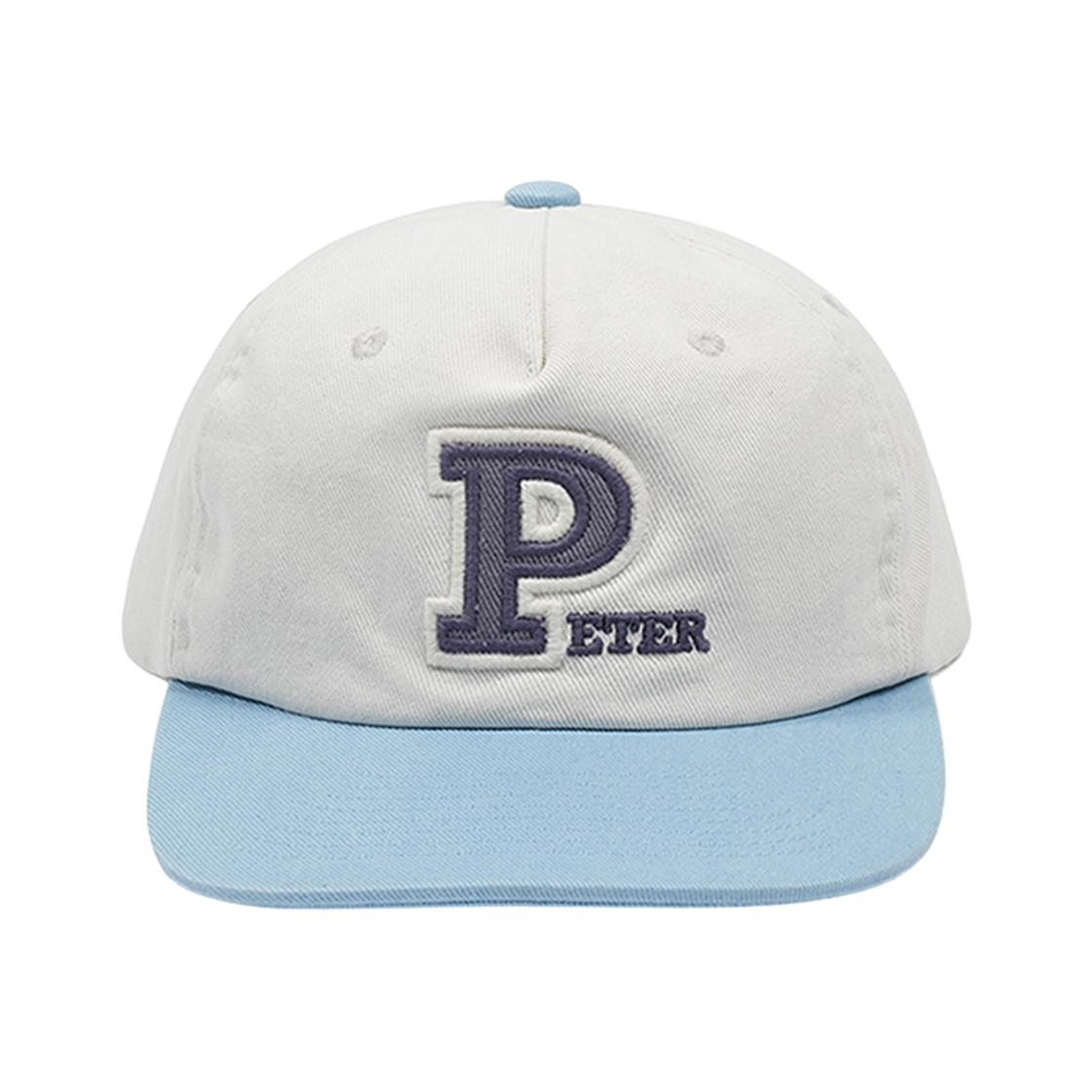 - My Name is Peter Applique Cap Beige Sky Blue