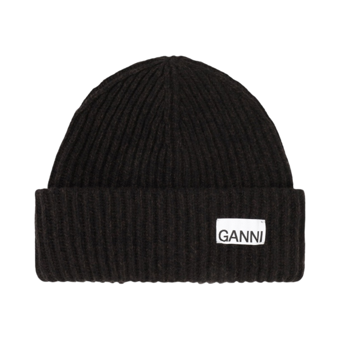 가니 울 비니 블랙 멜란지(Ganni Wool Beanie Black Melange)