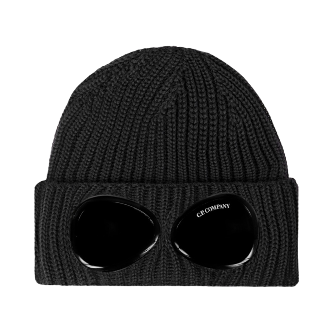 C.P. 컴퍼니 엑스트라 파인 메리노 울 고글 비니 블랙(C.P. Company Extra Fine Merino Wool Goggle Beanie Black)