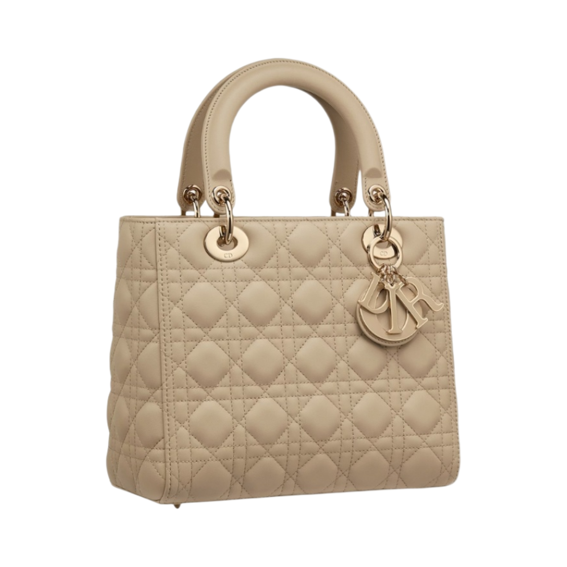 디올 미디움 레이디백 까나쥬 램스킨 베이지(Dior Medium Lady Bag Cannage Lambskin Beige) - 2