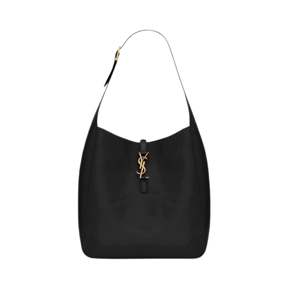 753837-AAAUQ-1000 Saint Laurent Le 5 A 7 Supple Large in Grained Leather Black
