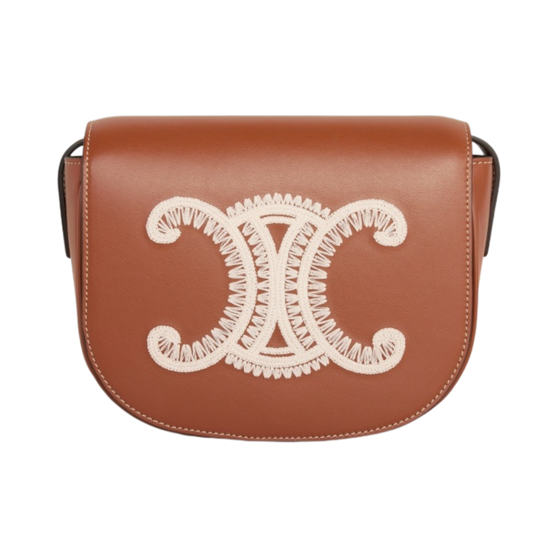 셀린느 트리옹프 자수 스무스 카프스킨 폴코 레더 트리옹프 탄(Celine Folco Cuir Triomphe in Smooth Calfskin with Triomphe Embroidery Tan) - 1