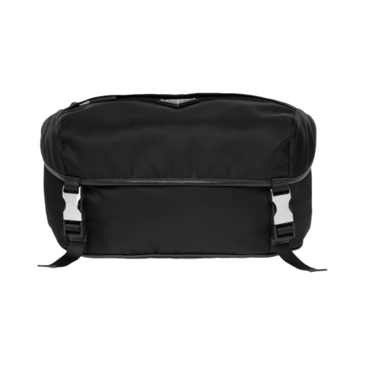 2VH994-2DMG-F0002 Prada Re-Nylon and Saffiano Leather Shoulder Bag Black