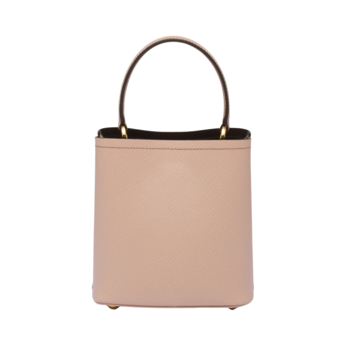 프라다 미디움 사피아노 레더 프라다 파니에 백 파우더 핑크 블랙(Prada Medium Saffiano Leather Prada Panier Bag Powder Pink Black) - 3