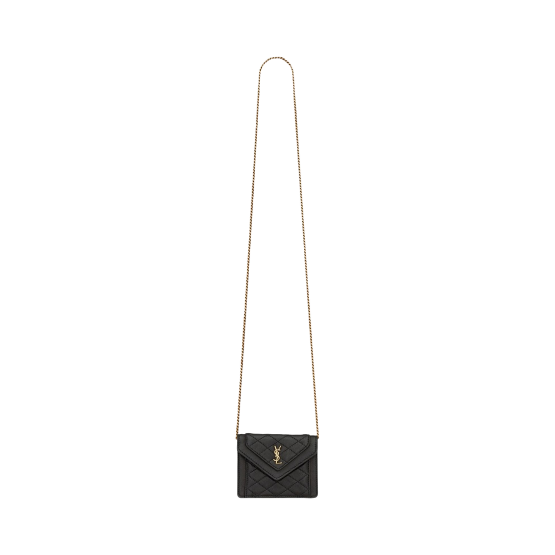 생로랑 퀼티트 램스킨 가비 마이크로백 블랙(Saint Laurent Gaby Micro Bag in Quilted Lambskin Black) - 1