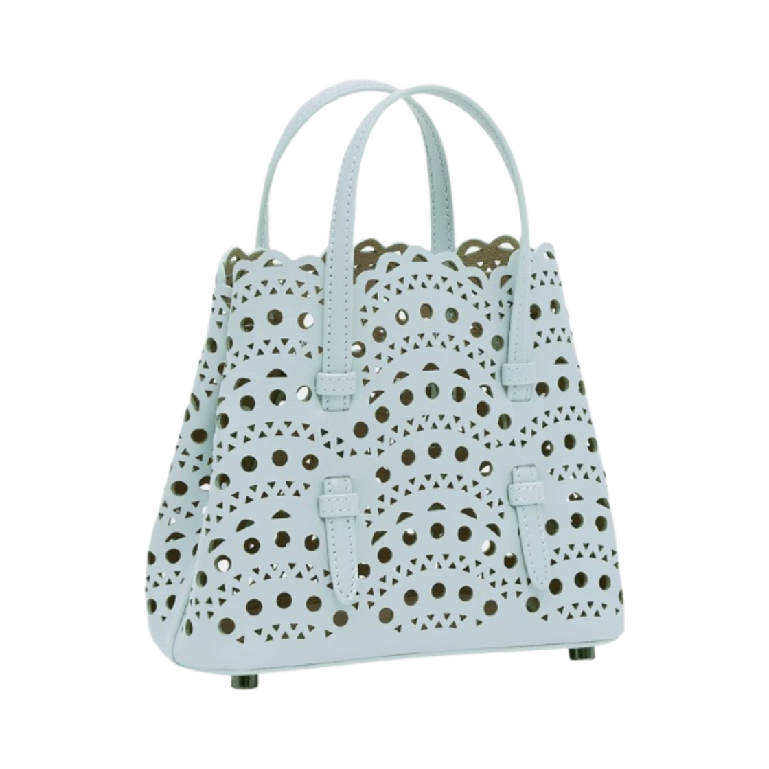알라이아 비엔 웨이브 럭스 카프스킨 미나 16 백 그레이(Alaia Mina 16 Bag in Vienne Wave Lux Calfskin Gray) - 2
