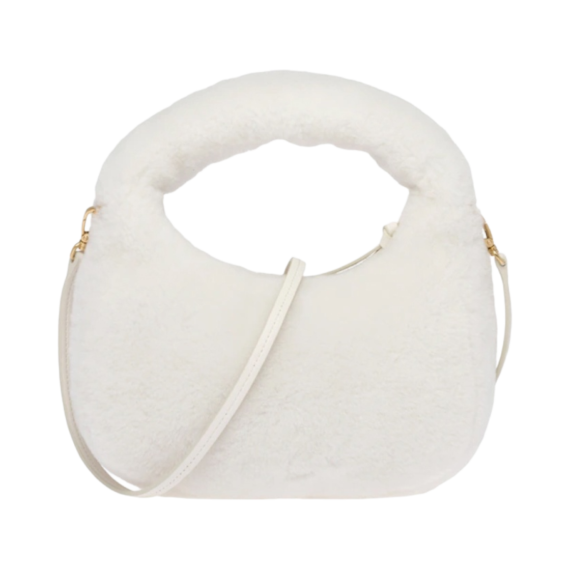 미우 미우 완더 양가죽 호보백 화이트(Miu Miu Wander Sheepskin Hobo Bag White) - 3