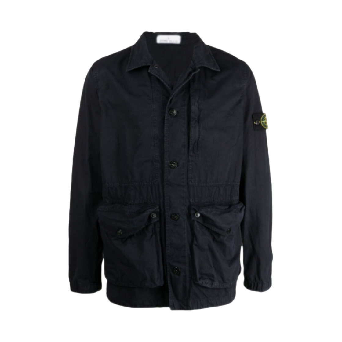 7615439WN-V0120 Stone Island 439WN Brushed Cotton Canvas Garment Dyed Old Effect Jacket Navy Blue - 22SS