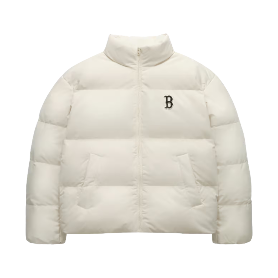 3ADJB1046-43CRD MLB Curve Puffer Jacket Boston Red Sox D.Cream