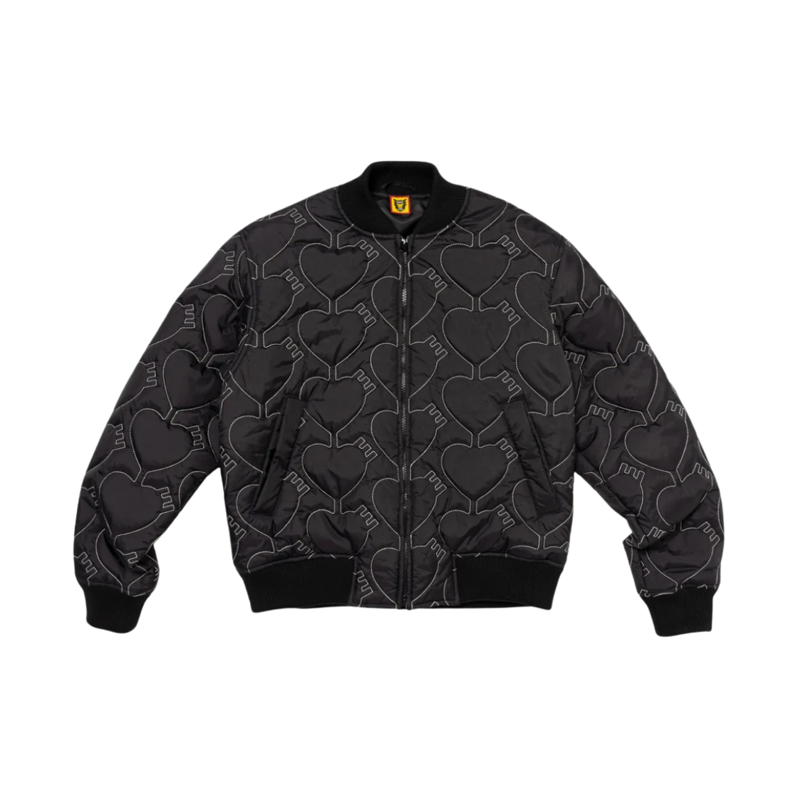 HM26JK025 Human Made Heart Quilting Jacket Black